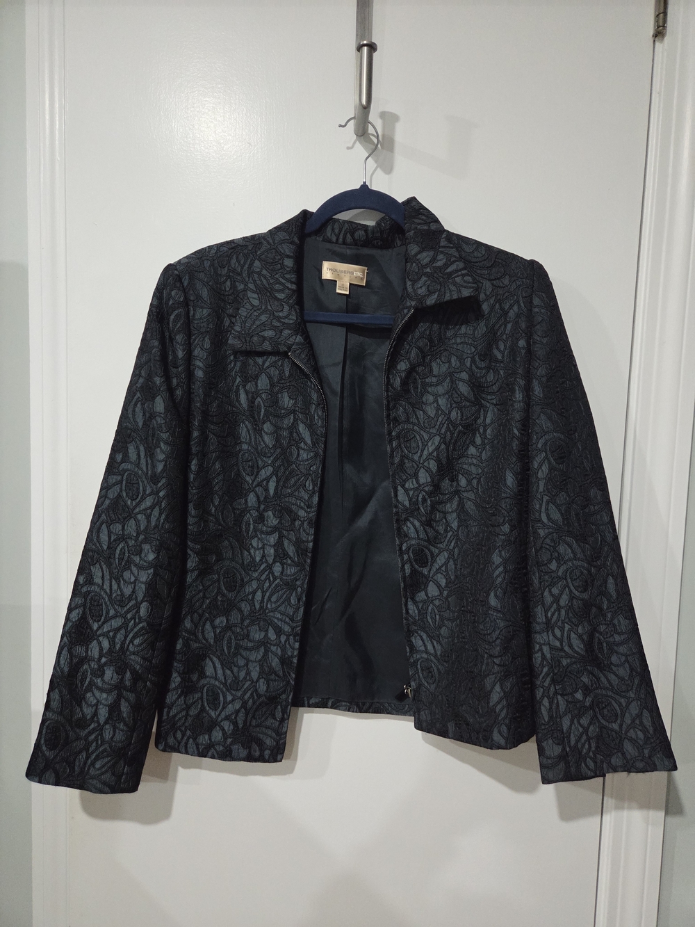 Vintage Trousers Etc New York Black Patterned Women's Jacket
